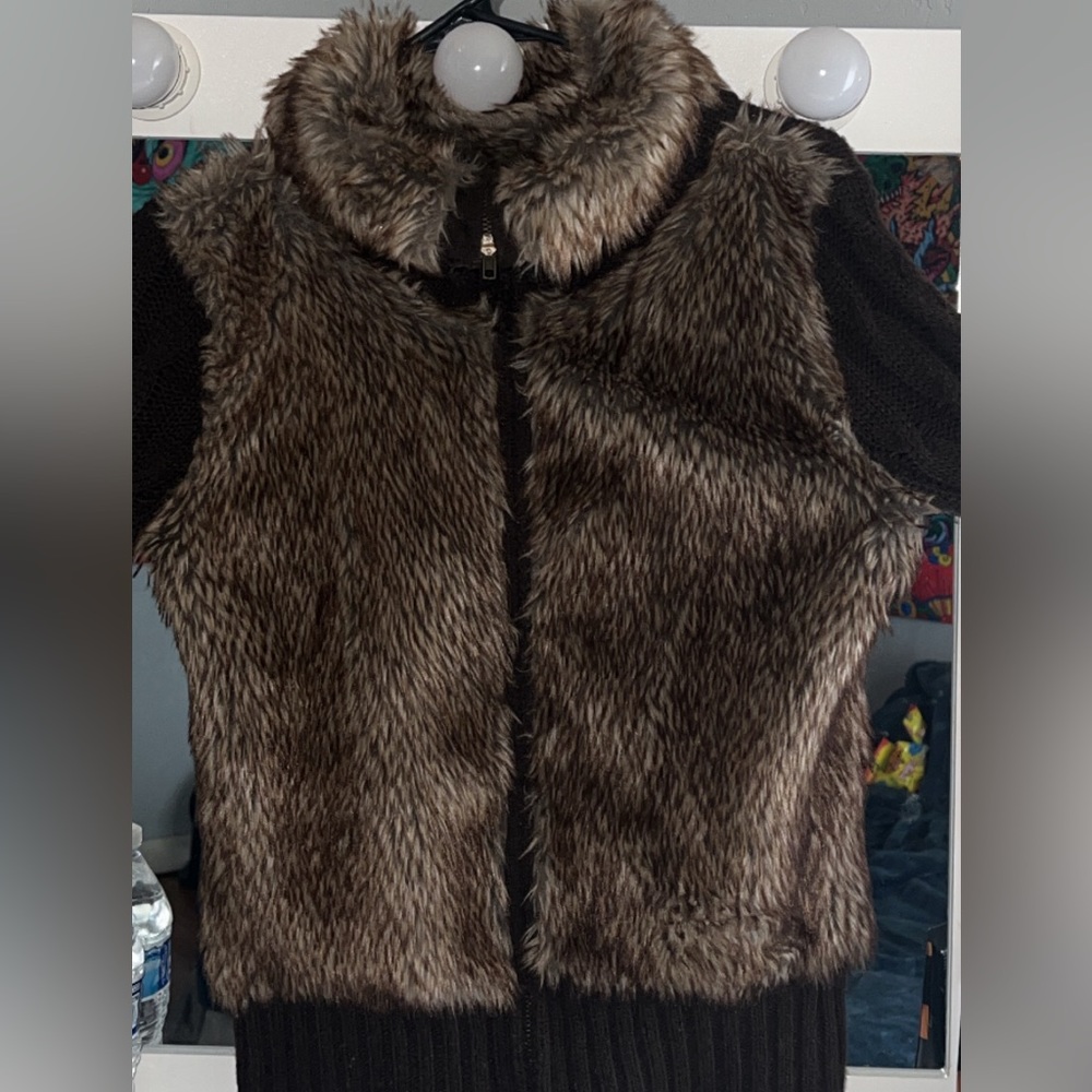 Fluffy knitted sweater
